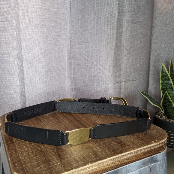 Fossil leather and brass belt - Picture 3 of 3